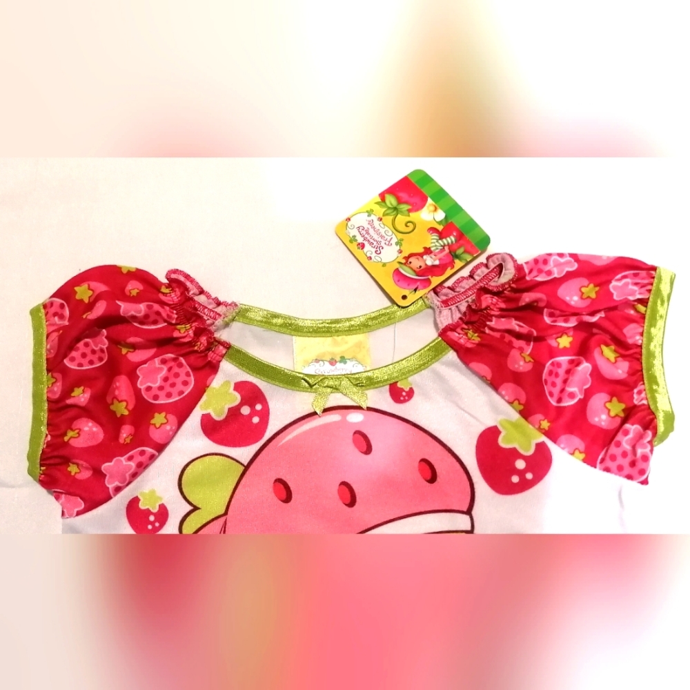 Strawberry Shortcake Girl's 2pc Pink Pajamas Pajama Set NWT Size 3T - Picture 4 of 11